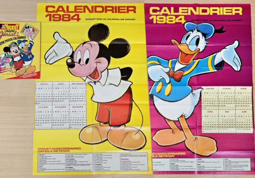 Le Journal de Mickey 1984 : 1645 - poster calendrier 84