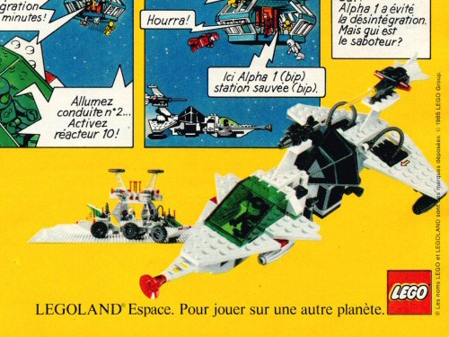 Lego Espace - 6891 - Gamma V Laser Craft - publicité Journal de Mickey 1985