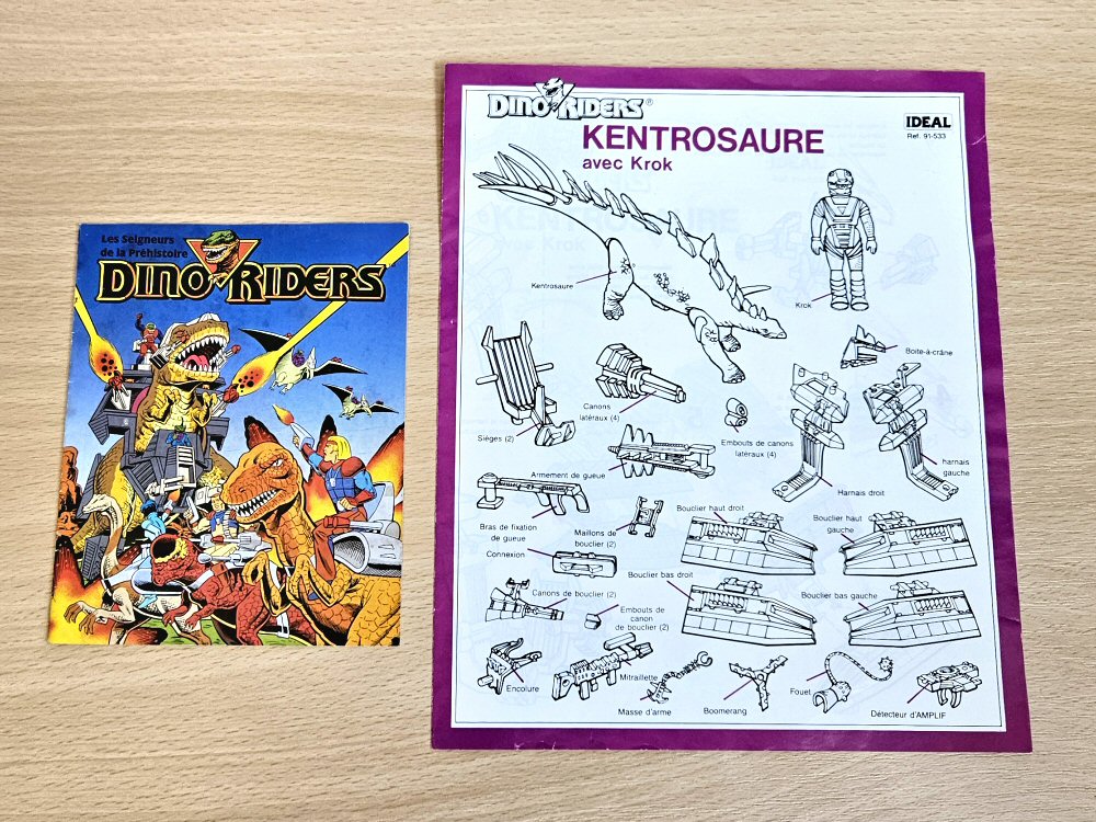 Dino-Riders Kentrosaure avec Krok - Notice et BD
